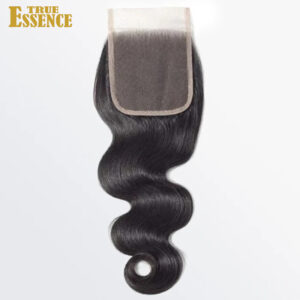 14-20 Inch 4" x 4" HD Body Wave Free Parted Lace Closure #1B Natural Black