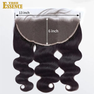14-20 Inch 13" x 6" HD Body Wavy Free Parted Frontal #1B Natural Black