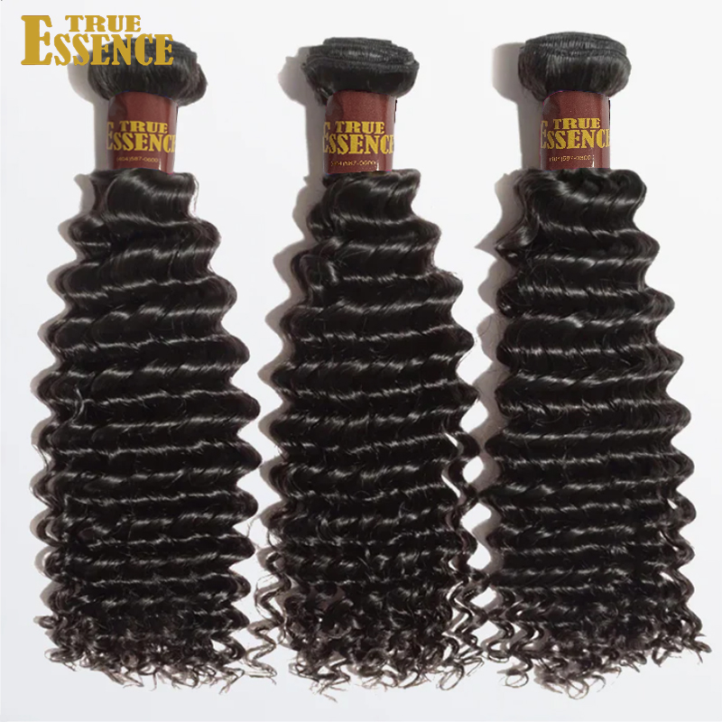 10-30 Inch Deep Wavy Virgin Malasian Hair #1B Natural Black